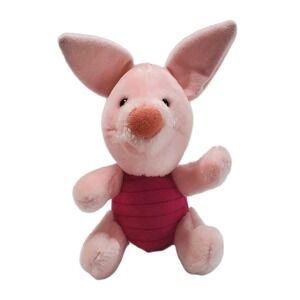 Vintage Sears Walt Disney Productions Piglet 6" Plush Stuffed Animal Toy Winnie